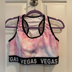New VEGAS sports bra from a shop at MGM Grand. Fits like a L. Not XXL.